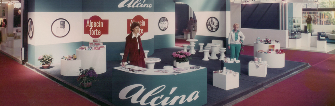 Alcina-Messestand auf der Cosmoprof in Bologna/Italien, 1974